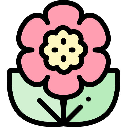 Flower Detailed Rounded Lineal color icon