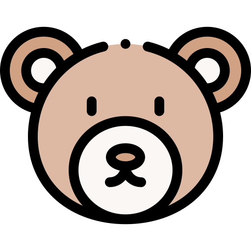 Bear Detailed Rounded Lineal color icon