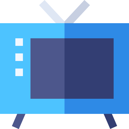 Old tv Basic Straight Flat icon
