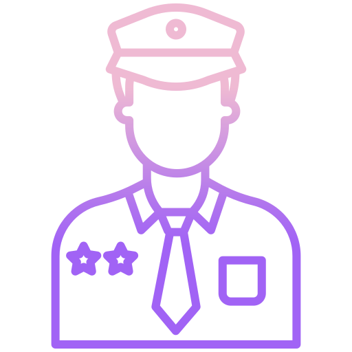 politieagent Icongeek26 Outline Gradient icoon