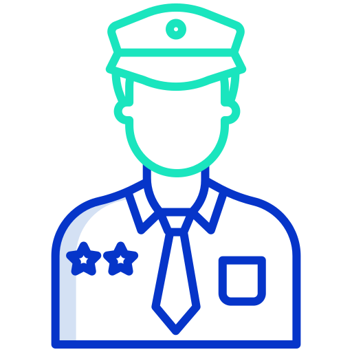 politieagent Icongeek26 Outline Colour icoon