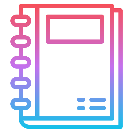 Notebook Iconixar Gradient icon