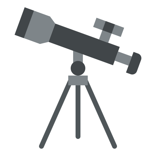 teleskop Iconixar Flat ikona