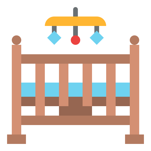 Baby crib Iconixar Flat icon