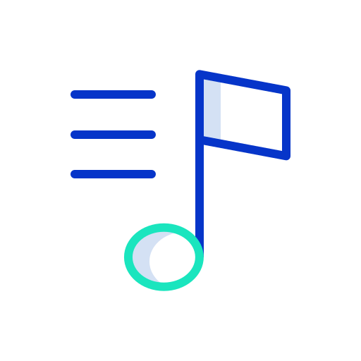 note musicali Icongeek26 Outline Colour icona
