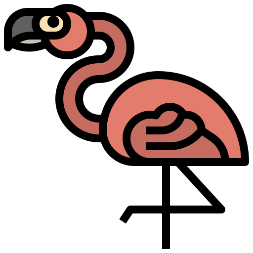 flamingo Surang Lineal Color icoon