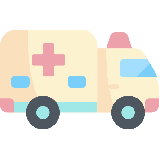 Ambulance Kawaii Flat icon