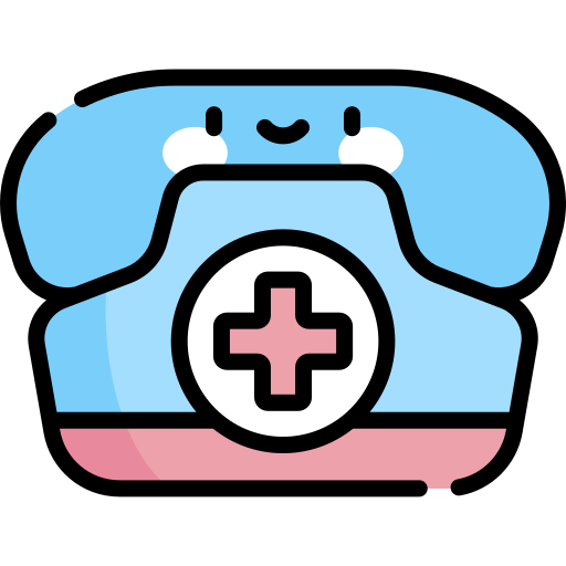 電話 Kawaii Lineal color icon