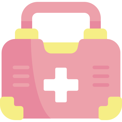 First aid kit Kawaii Flat icon