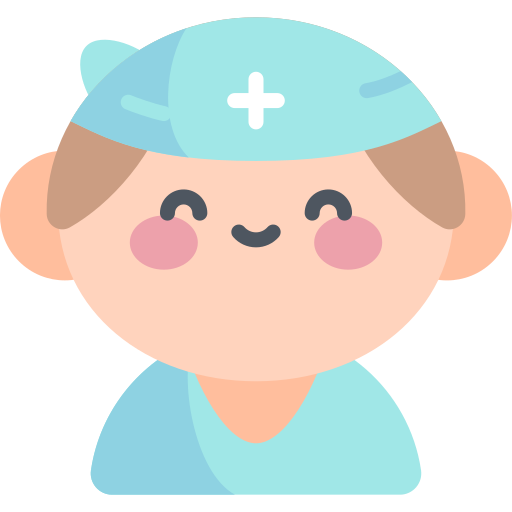 enfermero Kawaii Flat icono