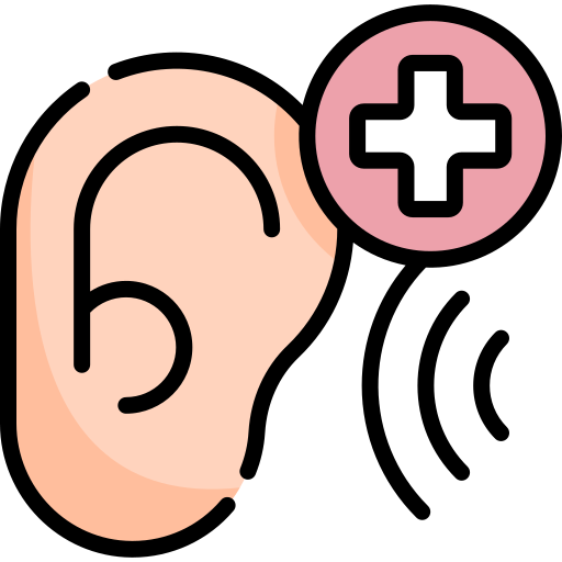 examen de audición Kawaii Lineal color icono