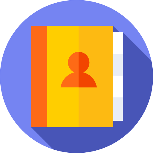 libro de contactos Flat Circular Flat icono