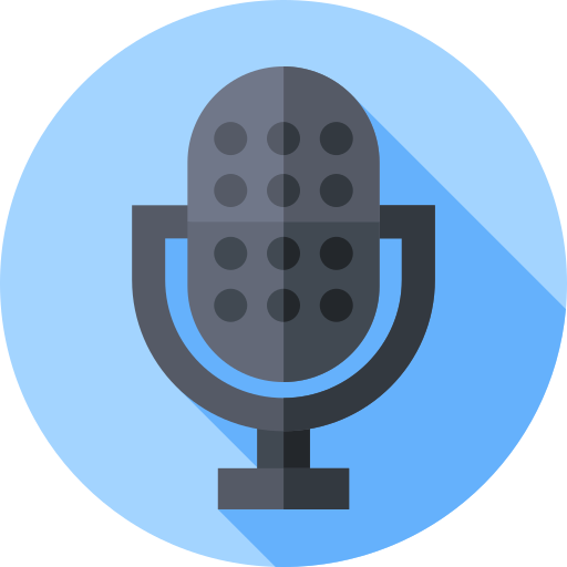 micrófono Flat Circular Flat icono