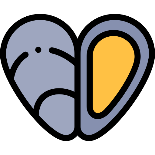 Mussel Detailed Rounded Lineal color icon
