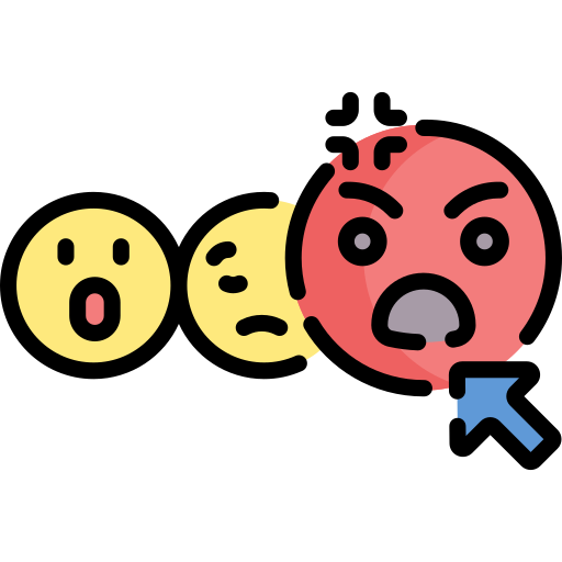 Angry face Special Lineal color icon