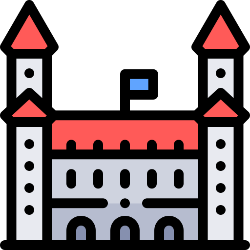 zamek w bratysławie Detailed Rounded Lineal color ikona