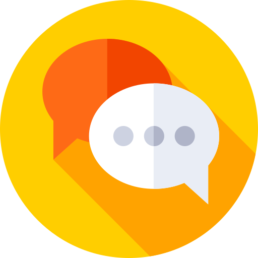 Chat box Flat Circular Flat icon