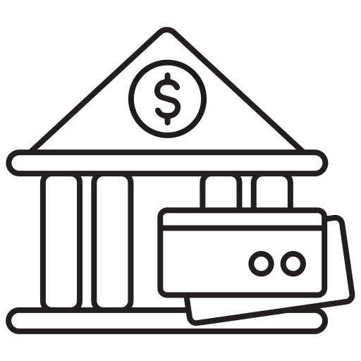 bank Generic Thin Outline ikona