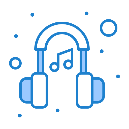 auriculares de música Generic Blue icono