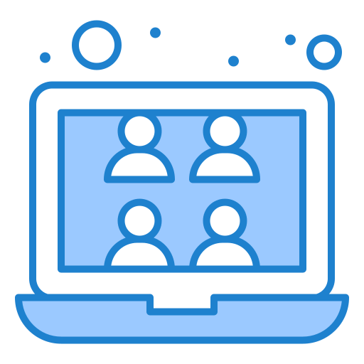 Video conference Generic Blue icon