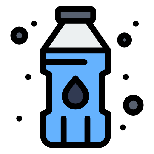 Water bottle Flatart Icons Lineal Color icon