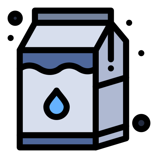 caja de leche Flatart Icons Lineal Color icono
