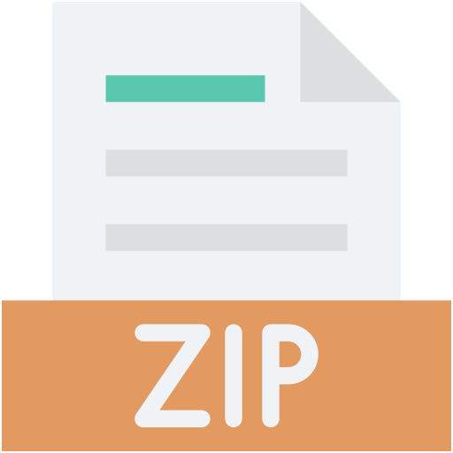 arquivo zip Creative Stall Premium Flat Ícone