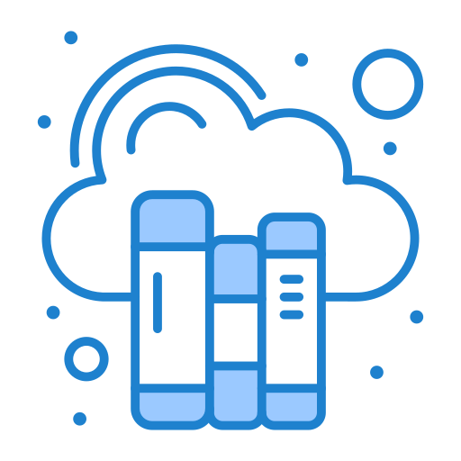 digitale bibliothek Generic Blue icon