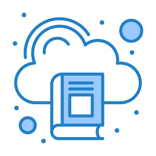 bibliothèque cloud Generic Blue Icône