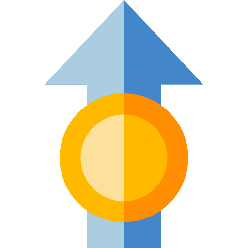 croissance Basic Straight Flat Icône