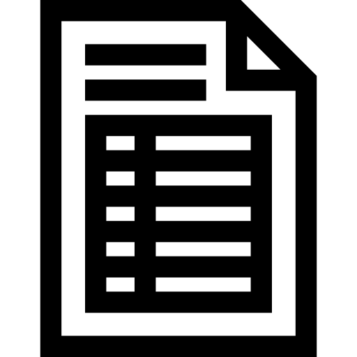 dokument Basic Straight Lineal ikona