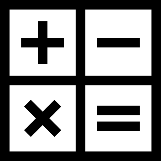 kalkulator Basic Straight Lineal ikona