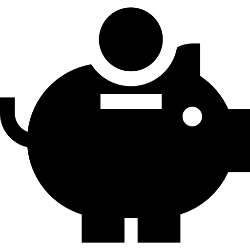 Piggy bank Basic Straight Filled icon