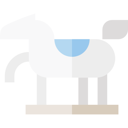Horse Basic Straight Flat icon