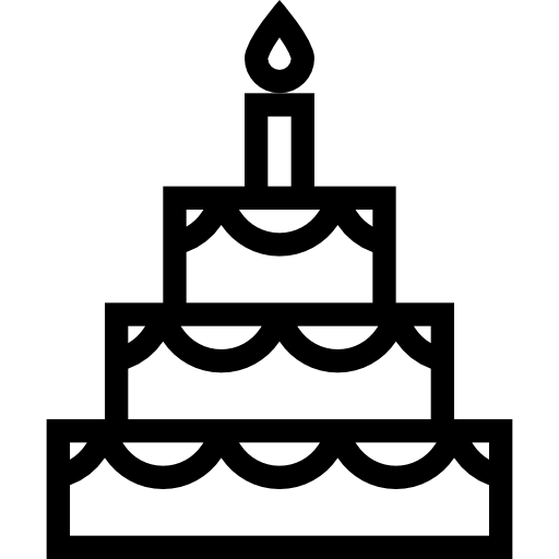 Cake Coloring Lineal icon