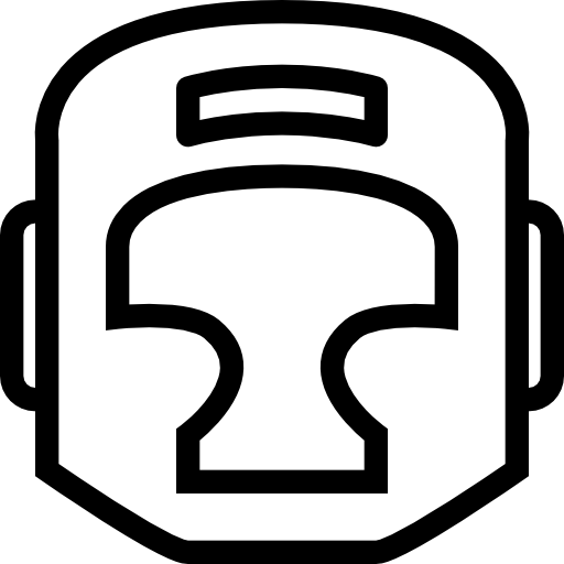 Boxing helmet Coloring Lineal icon