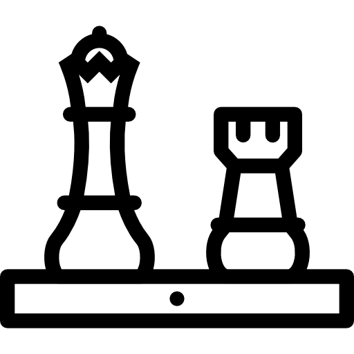 schaken Coloring Lineal icoon