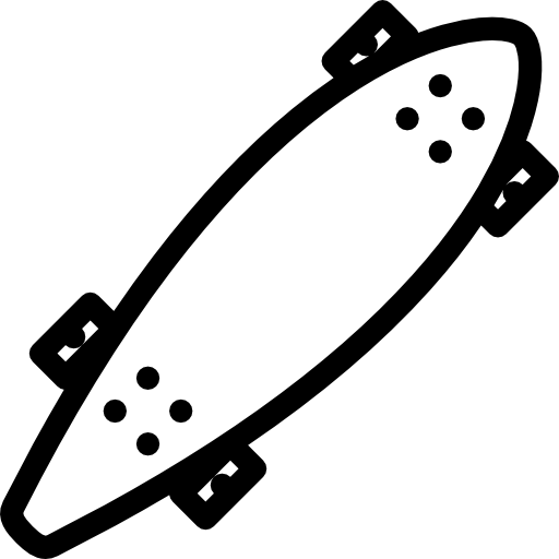 longboard Coloring Lineal icon