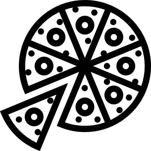 pizza Coloring Lineal icoon