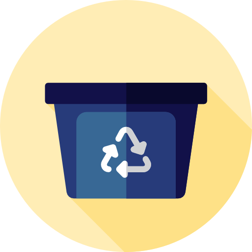recycling Flat Circular Flat icon