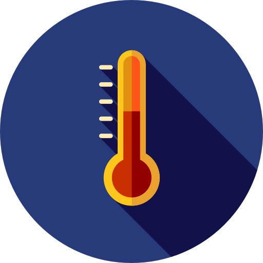 Thermometer Flat Circular Flat icon