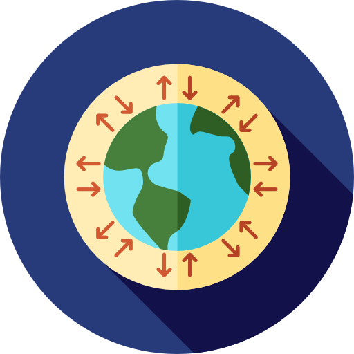 Greenhouse effect Flat Circular Flat icon