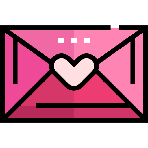 Love letter Detailed Straight Lineal color icon