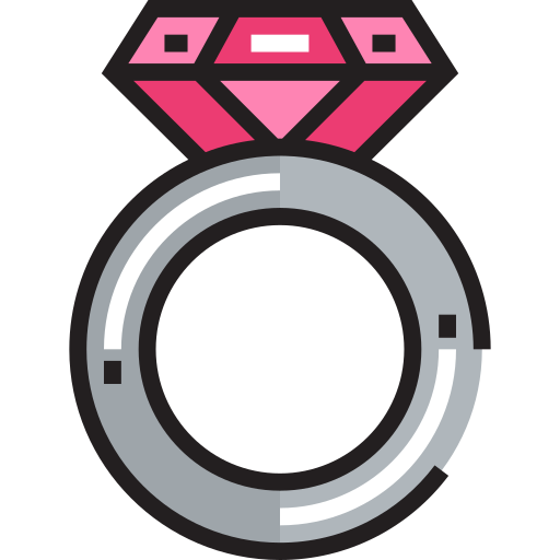anello di fidanzamento Detailed Straight Lineal color icona