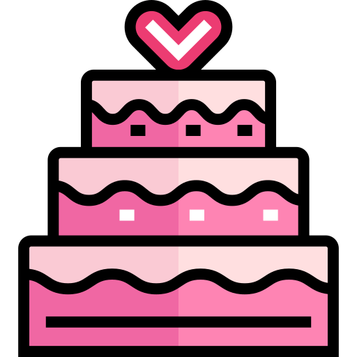 bolo de casamento Detailed Straight Lineal color Ícone