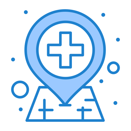 clínica de salud Generic Blue icono
