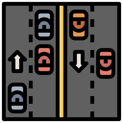 autostrada Surang Lineal Color icona