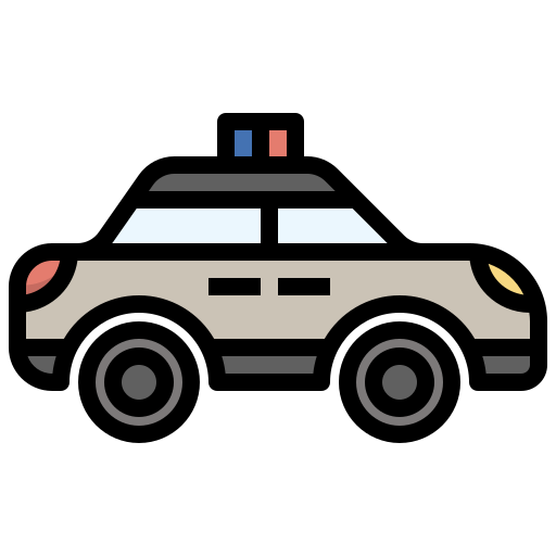 Police car Surang Lineal Color icon