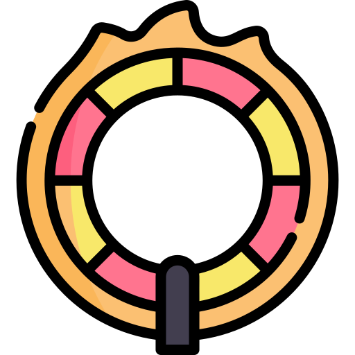 ring van vuur Kawaii Lineal color icoon