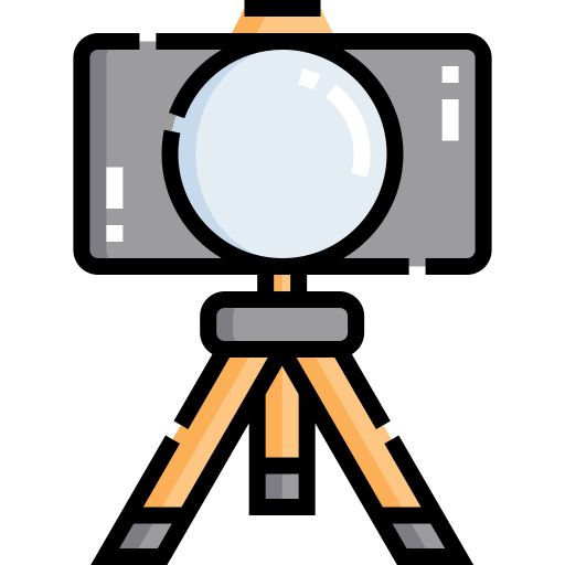 kamera Detailed Straight Lineal color ikona